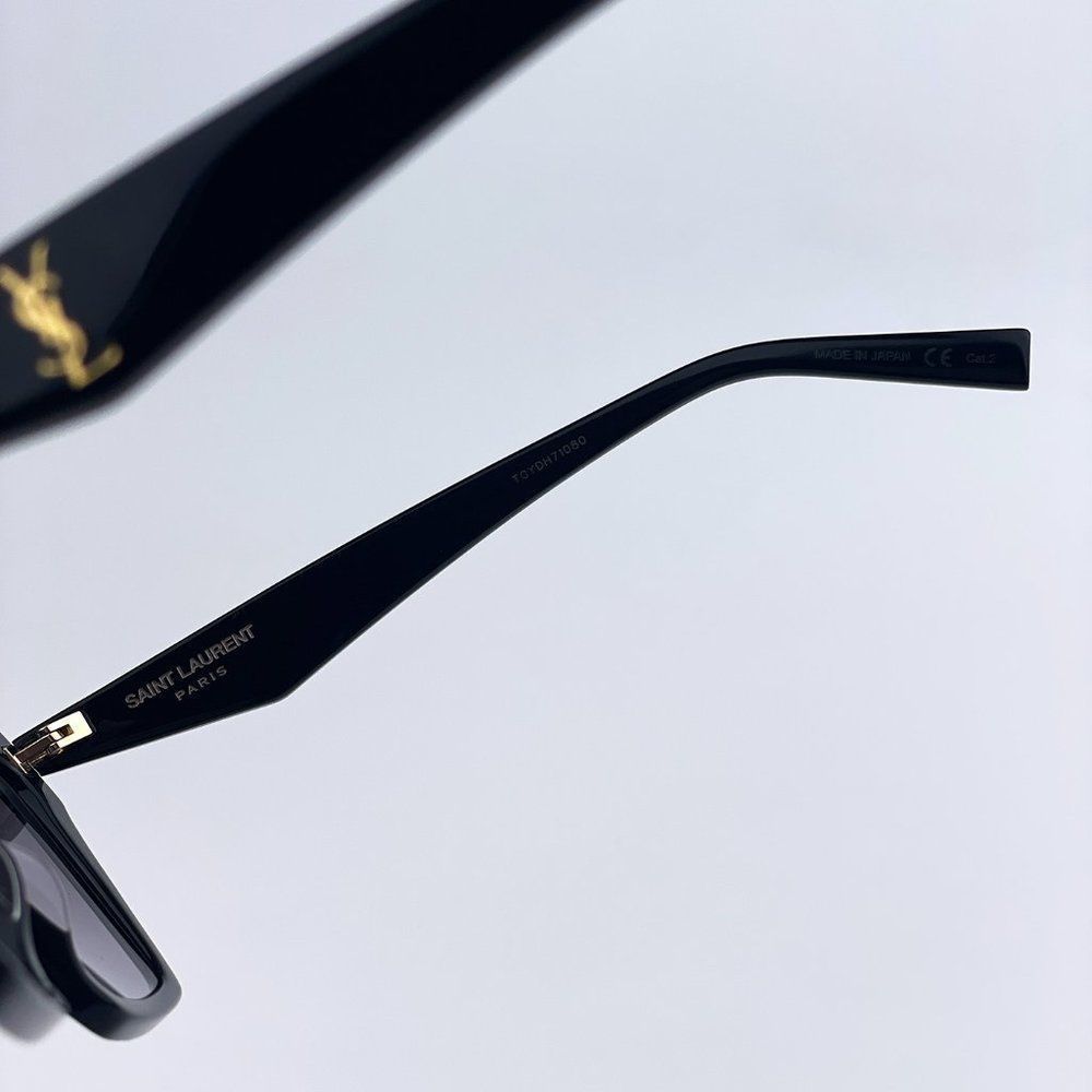 🔥 Saint Laurent SLM103 001 Sunglasses Black Gray Gradient Cat Eye Women - Picture 8 of 13